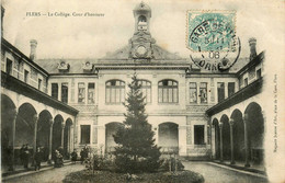 Flers * Le Collège Et Cour D'honneur * école - Flers