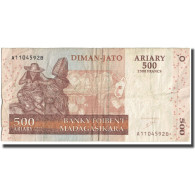 Billet, Madagascar, 500 Ariary, 2004, KM:88a, TB - Madagascar