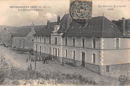 CPA 15 NEUSSARGUES GARE ECOLE EGLISE - Sonstige & Ohne Zuordnung