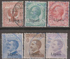 Italia Colonie Egeo Lipso 1912 SaN°1 Lot 6v (o) Vedere Scansione - Ägäis (Lipso)