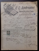 Night Lights Factory, Patent Sealing Wax Inks - E.L. Andreazzi, Patent-Siegellack Tinten U. Nachtlichter-Fabrik, 1894. F - Other & Unclassified