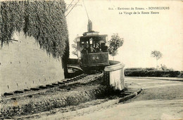 Bonsecours * Le Virage De La Route Neuve * Tramway Tram * Environs De Rouen - Bonsecours