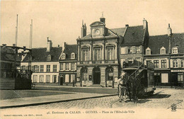 Guines * La Place De L'hôtel De Ville * Omnibus * Environs De Calais - Guines