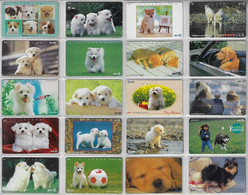 Japan 20 Phonecard Fauna Animal Dog - Chiens