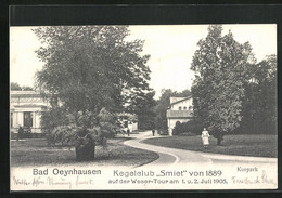 AK Bad Oeynhausen, Kegelclub Smiet Auf Der Weser-Tour 1905, Kurpark - Bad Oeynhausen