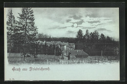 Mondschein-AK Friedrichsruh, Blick Auf Den Ort - Friedrichsruh