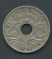 PIECE  -  France,    25 CENTIMES LINDAUER 1933  - Pic 5811 - 25 Centimes