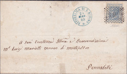 San Marino - 471 * Lettera Affrancata Con Un Esemplare Di Italia 20 C. Celeste Chiaro 1867, Tiratura Di Londra, Annullat - Briefe U. Dokumente