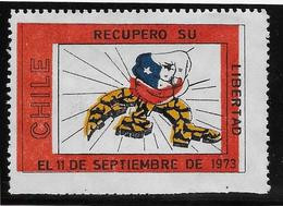 Chili - Vignette Libertad 11 Septembre 1973 - Chile