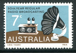 Australia 1973 50th Anniversary Of Regular Radio Broadcasting MNH (SG 560) - Nuevos