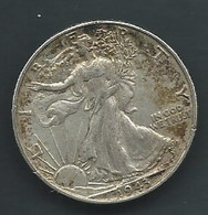 Piece  U.S.A 1/2$ 1943,  ARGENT , Silver  - Pic 6007 - 1916-1947: Liberty Walking (Libertà Che Cammina)