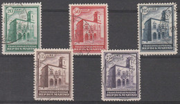 San Marino - 495  1932 – Palazzetto Della Posta N. 159/163. € 500,00. SPL - Used Stamps