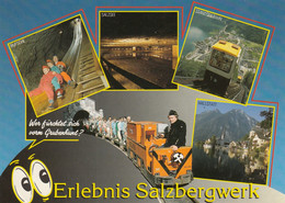 Hallstatt Erlebnis Salzbergwerk Miniature Train Liliputbahn Kleinbahn Entrance Ticket Postcard - Hallstatt
