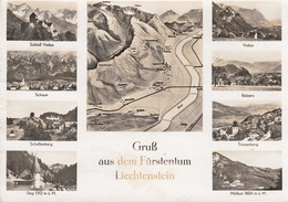 Liechtenstein Vaduz Schaan Schellenberg Steg Balzers Triesenberg Malbun 1957 - Liechtenstein