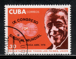 Cuba 1978 Mi# 2292 Used - 9th World Trade Unions Congress, Prague - Oblitérés