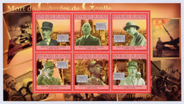 GUINEE FRANCOPHONE 2010, Yv. 5050/5, 40e Anniv. Mort Général De Gaulle, 6 Valeurs En Feuillet, Neufs / Mint - De Gaulle (Generale)