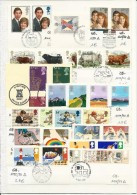 GB - PETITE COLLECTION SUR FRAGMENT  - OBLITERATIONS FDC - 2 SCANS - Colecciones Completas