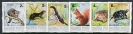 HUNGARY 1986 Protected Mammals  MNH /**.  Michel 3860-65 - Unused Stamps