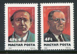 HUNGARY 1986 Politicians' Centenaries MNH / **.  Michel 3845-46 - Unused Stamps