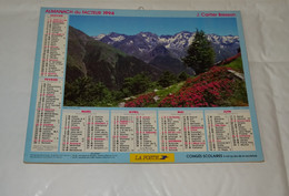 1994 CALENDRIER ( Double ) ALMANACH DU FACTEUR, LA POSTE, VALLEE D'OSSAU, POINTE DE DIBEN, J. CARTIER BRESSON, VAR 83 - Formato Grande : 1991-00