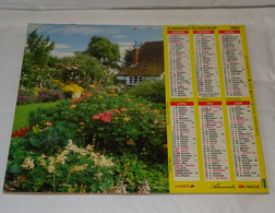 1992 ANNEE BISSEXTILE CALENDRIER ALMANACH DU FACTEUR, LA POSTE, SETTER IRLANDAIS, JARDIN FLEURI, LAVIGNE, VAR 83 - Big : 1991-00