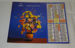 1991 CALENDRIER ( Double ) ALMANACH DU FACTEUR, LA POSTE, BOUQUET DE FLEURS, OBERTHUR, ARDENNES 08 - Formato Grande : 1991-00