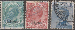 Italia Colonie Egeo Lipso 1912 SaN°1 Lot 3v (o) Vedere Scansione - Egeo (Lipso)