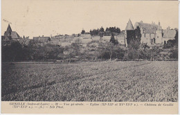 37 -  GENILLÉ  Vue Générale Église Château De Genillé - Genillé