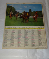 1968 ANNEE BISSEXTILE CALENDRIER ALMANACH DES PTT, TIERCE, RUGBY, LAVIGNE, Format Portrait, MARNE 51 - Formato Grande : 1961-70