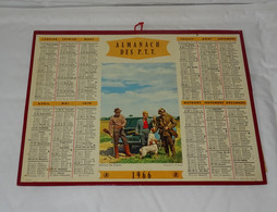 1966 CALENDRIER ALMANACH DES PTT, RETOUR DE CHASSE, OBERTHUR, ARDENNES 08 - Tamaño Grande : 1961-70