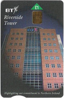 UK - BT (Chip) - PRO432 - BCI-070 - Northern Ireland - Riverside Tower, 1£, 4.500ex, Mint - BT Werbezwecke