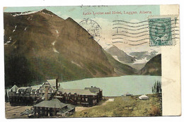 CPA COLORISEE LAKE LOUISE AND HOTEL, LAGGAN, ALBERTA, CANADA - Autres & Non Classés