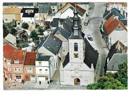 CPSM MARIEMBOURG, VUE AERIENNE SUR L'EGLISE, COUVIN, PROVINCE DE NAMUR, BELGIQUE - Couvin