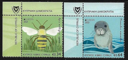 CHIPRE /CYPRUS /ZYPERN /CHYPRE  -EUROPA 2021-"ENDANGERED NATIONAL WILDLIFE"- SERIE De 2 V. - CH - 2021