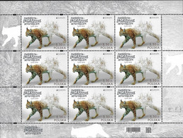 POLONIA /POLAND /POLSKA /POLOGNE  -EUROPA 2021-"ENDANGERED NATIONAL WILDLIFE"- SHEET Of 9 STAMPS MINT - 2021