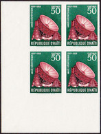 HAITI (1958) Observatory. Imperforate Corner Block Of 4. International Geophysical Year. Scott No 426, Yvert No 386. - Haïti