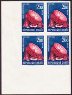 HAITI (1958) Observatory. Imperforate Corner Block Of 4. International Geophysical Year. Scott No C121, Yvert No PA131 - Haiti