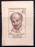 CZECHOSLOVAKIA (1970) Lenin. Die Proof In Black. 100th Anniversary Of Birth. Scott No 1671, Yvert No 1770. - Proofs & Reprints