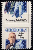 U.S.A. (1978) George M. Cohan. Superb Misperforation Splitting The Stamp In Half! Scott No 1756. - Varietà, Errori & Curiosità