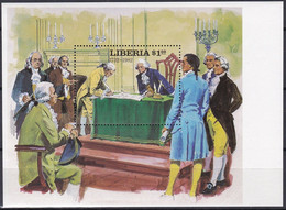 Liberia Sc932 American Revolution, George Washington Signing Of The Constitution, Proof 2, Epreuve - George Washington