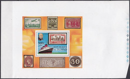 Chad ScC253 Sir Rowland Hill (1795-1879), Ship, Ocean Liner, Stamp On Stamp, ScJ13, Navire, Proof 1, Epreuve - Rowland Hill