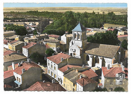 CPSM COLORISEE EN AVION AU DESSUS DE... FRONTENAY - ROHAN - ROHAN, VUE AERIENNE, L'EGLISE, DEUX SEVRES 79 - Frontenay-Rohan-Rohan