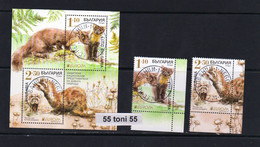 2021 Europe- Fauna Protected Animals 2v.+S/S- Used (O) Bulgaria /Bulgarie - 2021