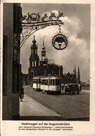 ! Ansichtskarte Dresden Straßenbahn , Hechtwagen Auf Der Augustusbrücke, Tram - Tram