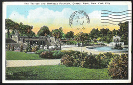 NEW YORK CITY Central Park The Terrace And Bethesda Fountain Sent 1924 To Belgium - Central Park