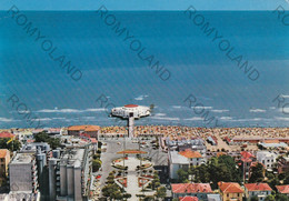 CARTOLINA  SENIGALIA,ANCONA,MARCHE,PANORAMA DALL"AEREO,MARE,SPIAGGIA SOLE,VACANZA ESTATE,BARCHE A VELA,VIAGGIATA 1980 - Ancona