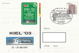 Deutschland Ganzsachekarte Pluskarte Tönninger Packhaus Mit Privatenzudruck 2003 Kiel 2003 Rang 1 - Cartes Postales Privées - Oblitérées