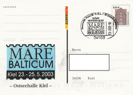 Deutschland Ganzsachekarte Pluskarte Tönninger Packhaus Mit Privatenzudruck 2003 Kiel Mare Balticum 2003 - Cartes Postales Privées - Oblitérées