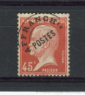 FRANCE - Y&T Préoblitéré N° 67° - Type Pasteur - 1893-1947