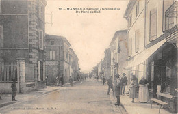 CPA 16 MANSLE GRANDE RUE DU NORD AU SUD - Mansle